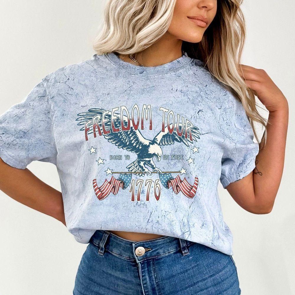 Retro Merica Usa Tie Dye Vuitino Shirt